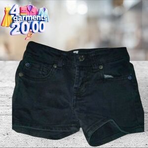 7 for all mankind black 5 pocket jean shorts size 6
